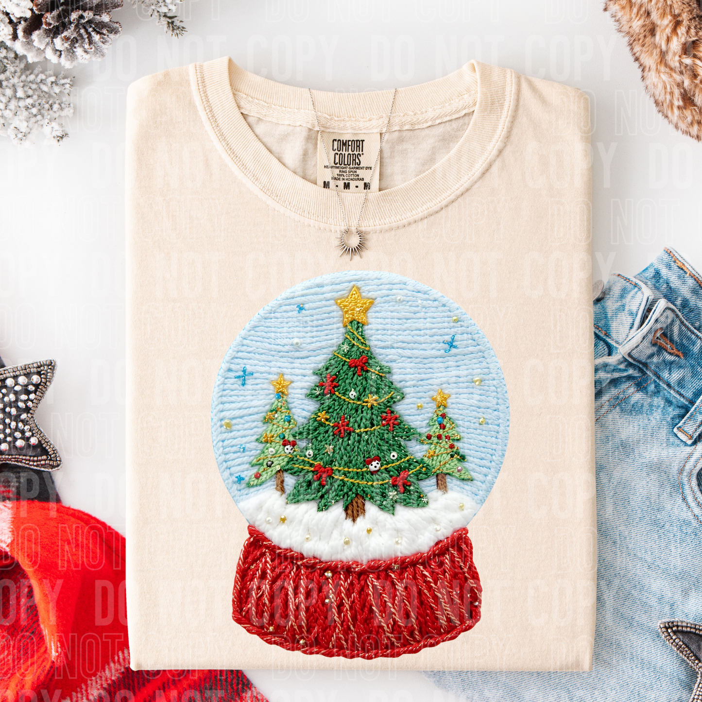 SNOW GLOBE FAUX KNIT