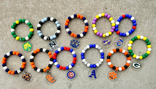 Silicone Bead Keychain - CUSTOM TO ANY TEAM