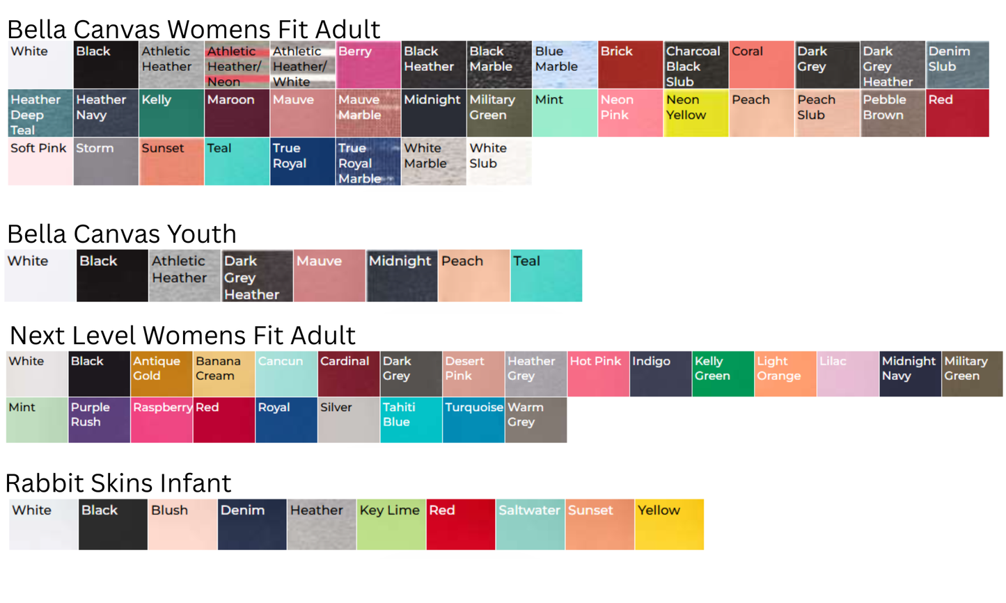 COLOR/SIZING OPTIONS