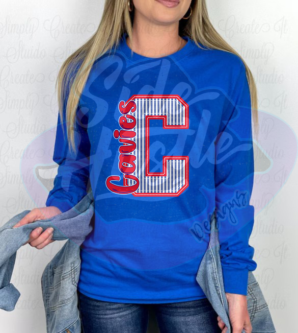 Faux Applique Seersucker