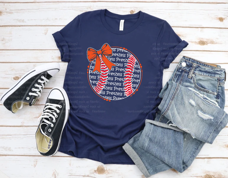 BASEBALL CIRCLE BOW
