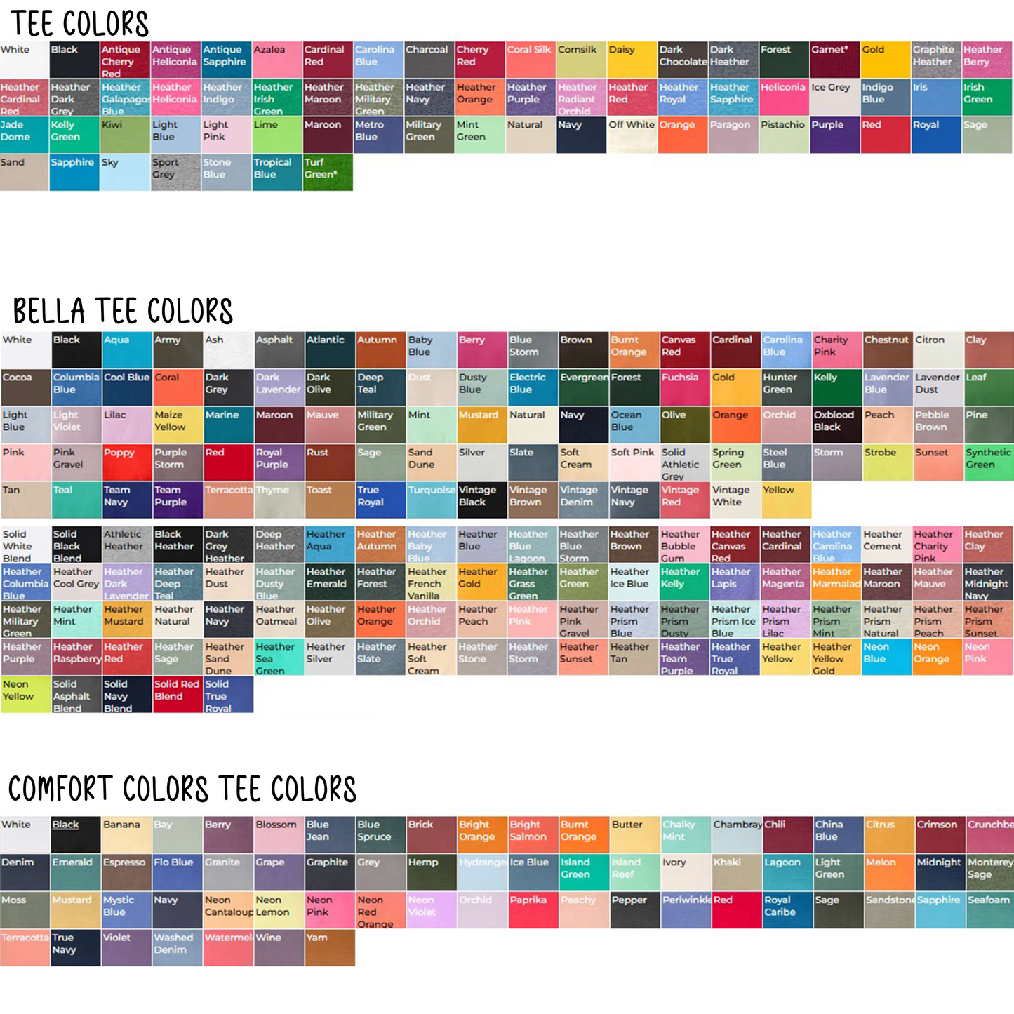 COLOR OPTIONS