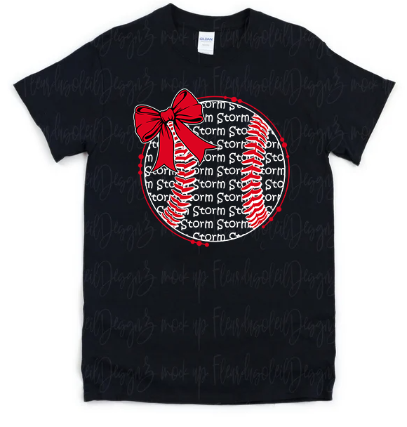 BASEBALL CIRCLE BOW