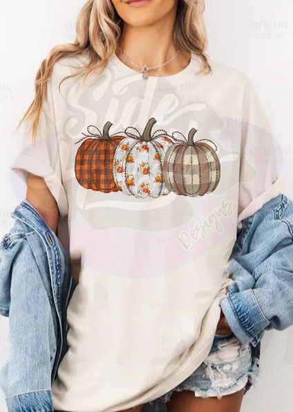 Faux Stitched Pumpkin